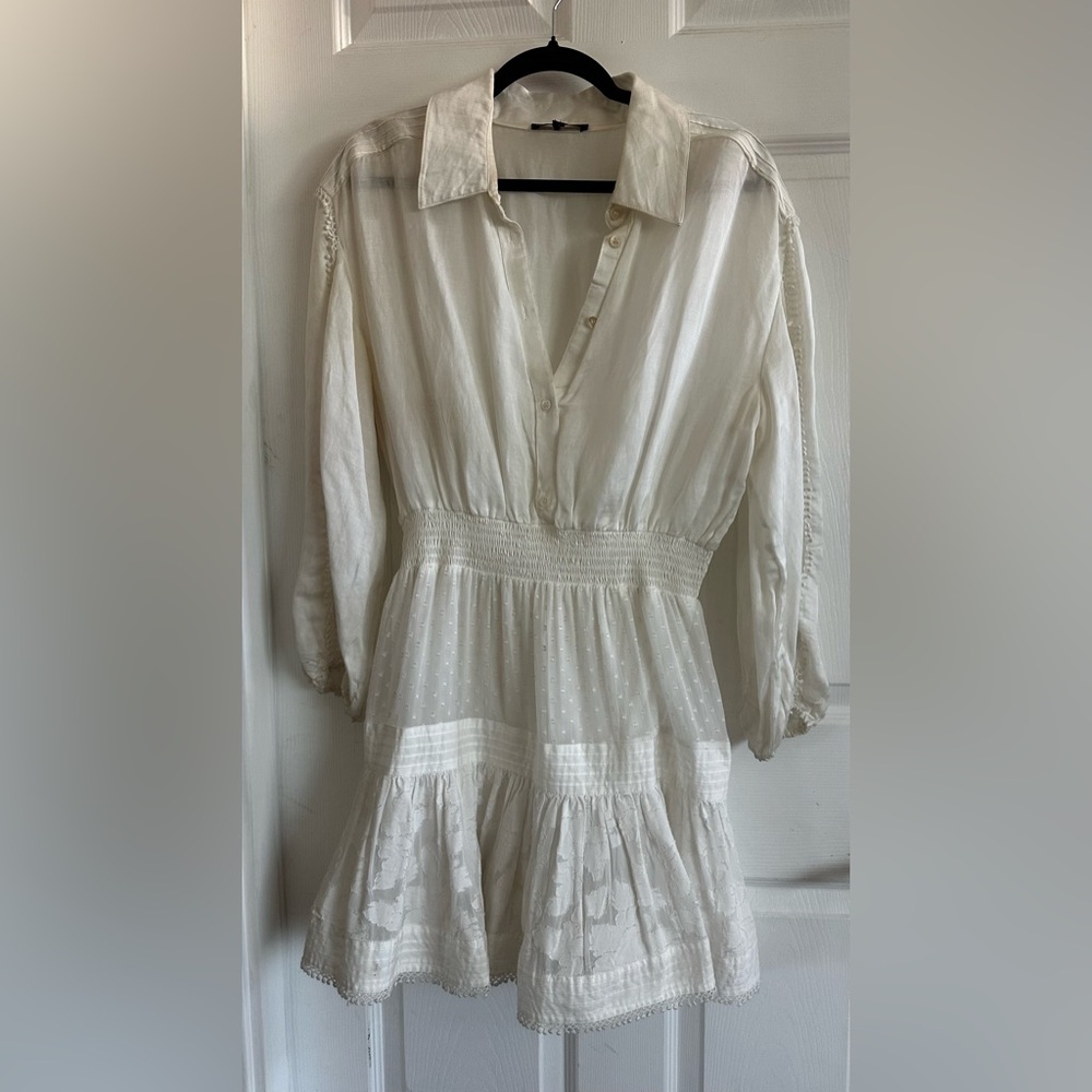 Maje Women’s White Upscale Bohemian Dress